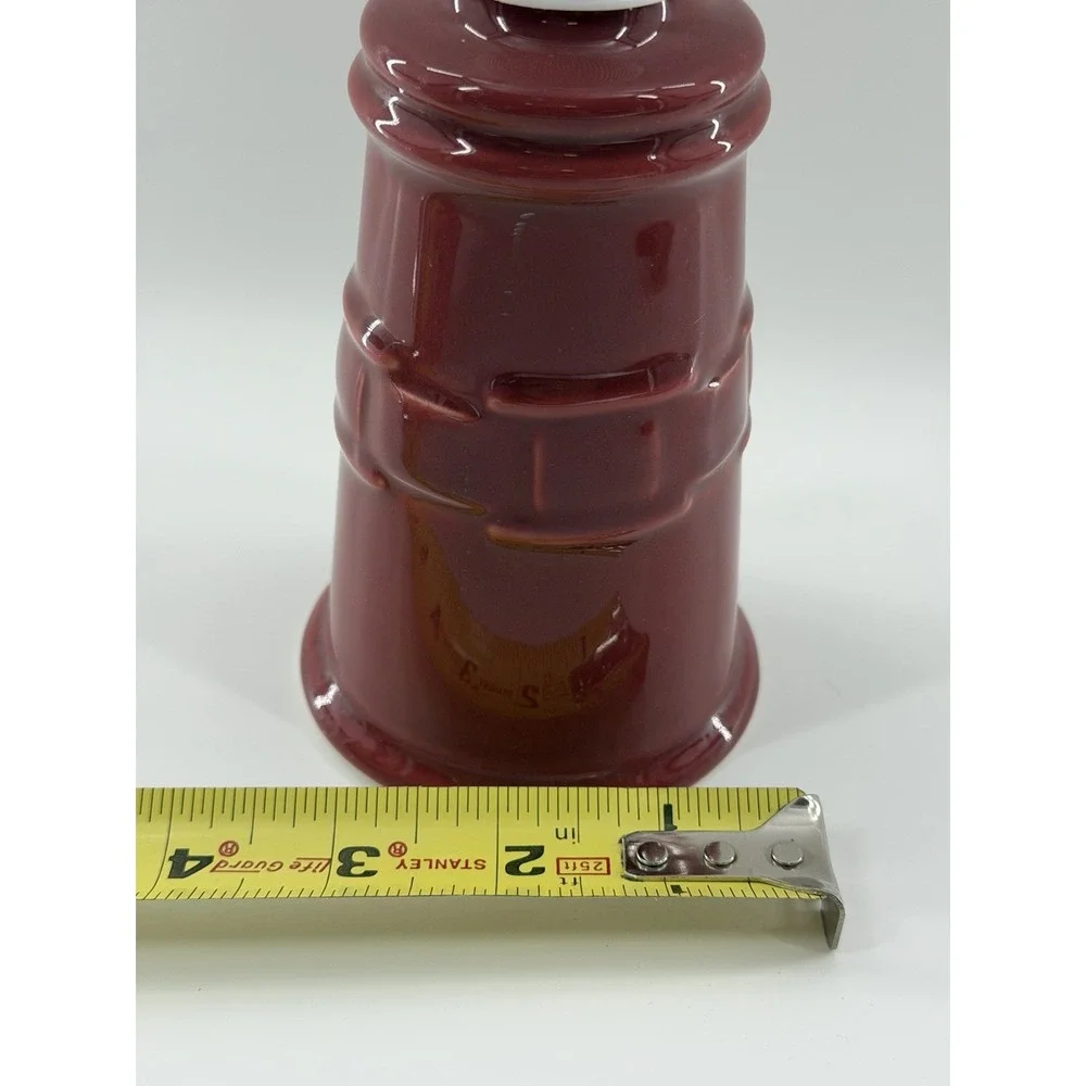 Longaberger Woven Traditions Pottery Soap Lotion Pump Dispenser Red Paprika USA